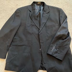 3-piece wool black suit